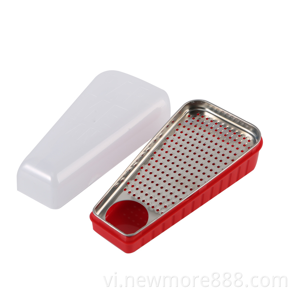 Stainless Steel Cheese Grater With Plastic Container